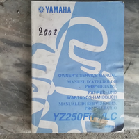 Yamaha YZ250F 2002 Manuale d'uso e manutenzione