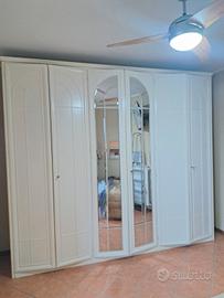 Camera, Armadio 6 ante, Letto in Ottone, Comodini 