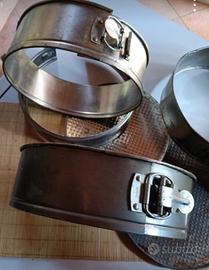 set tortiere  stampi rotondi e anello regolabile 