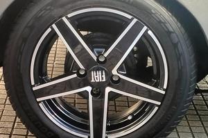 Cerchi in lega 14" Diamantati-Nero 4x98Fiat-Lancia