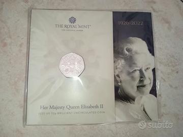 50 Pence Gran Bretagna commemorativi della Regina