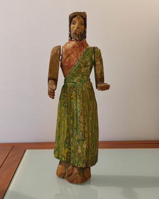 Statuetta antica in policromo