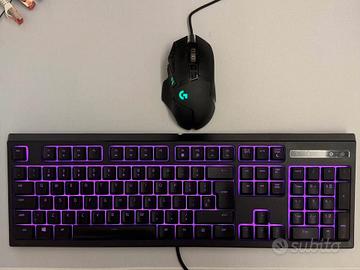 Mouse logitech g502 hero e tastiera razer ornata