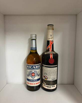 Lotto bottiglie vintage Ricard e Personal G.B.