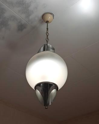 Lampadario Space Age Selenova anni 70 vetro murano
