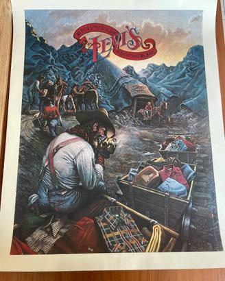 Poster pubblicitario Levi’s jeans vintage Western