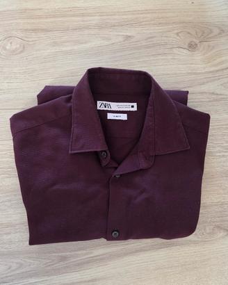 Camicia Zara Borgogna