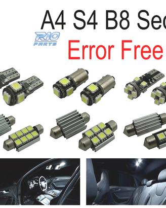 KIT 13 LAMPADE LED INTERNE PER AUDI A4 B8 S4