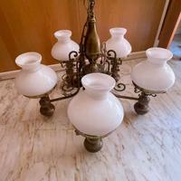 Lampadario vintage in ottone