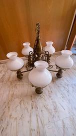 Lampadario vintage in ottone