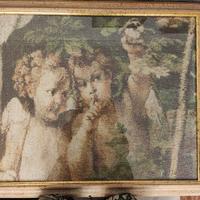 Quadro angeli punto a croce