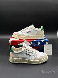 Autry sneakers medalist low bianche e verdi, 39