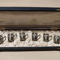 bicchierini vintage con base argento