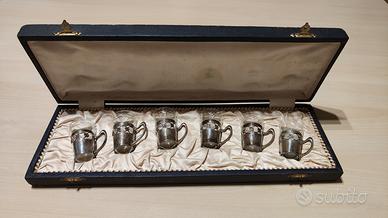 bicchierini vintage con base argento