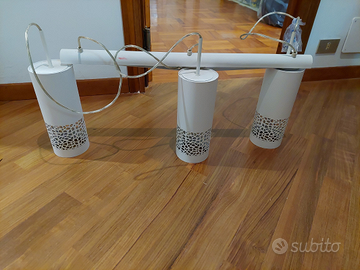 Lampadario soffitto moderno slitta bianco