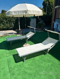 Lettini prendisole + ombrellone