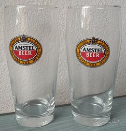Bicchieri Birra Amstel Coppia 0.3 L Vintage