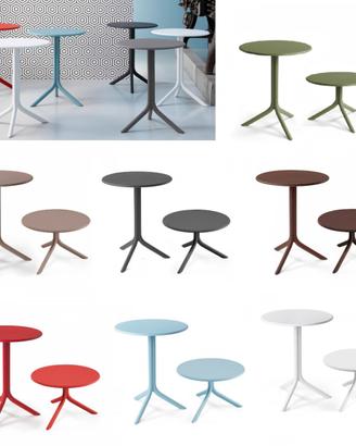 Tavolini polipropilene esterno bar gamba centrale