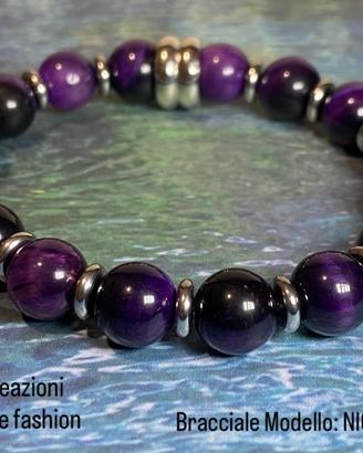 Bracciale occhio di tigre modello NIGHT VIOLET