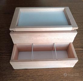 Porta cialde/capsule caffè in legno di faggio 