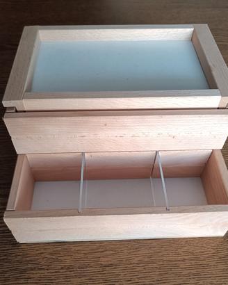 Porta cialde/capsule caffè in legno di faggio 