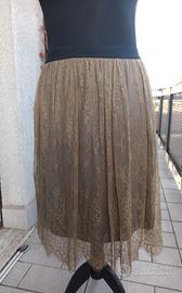 Gonna in pizzo beige/marrone Emme Marella 