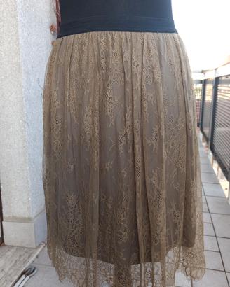 Gonna in pizzo beige/marrone Emme Marella 