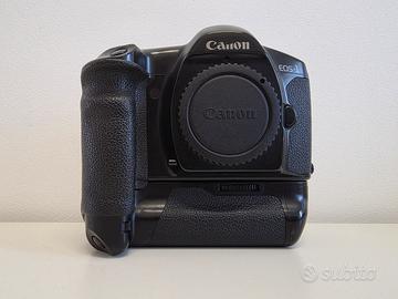 Canon EOS-1 analogica con Power Drive Booster E1
