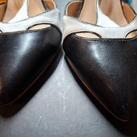 Scarpe tacco da donna BATA tg.40 bianche e nere