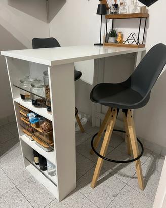 Set tavolo alto con 2 sgabelli stile industrial