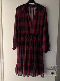 Vestito in viscosa taglia 40-42 fantasia scozzese