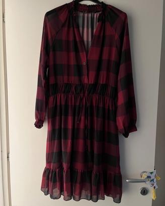 Vestito in viscosa taglia 40-42 fantasia scozzese