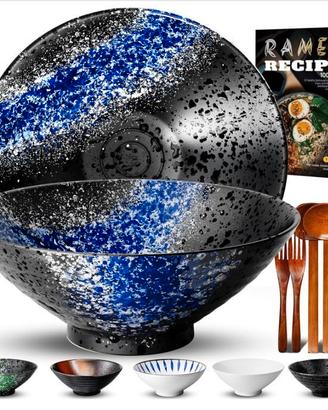 8 Pollici 2 Set Ciotola Ramen In Ceramica(9 pezzi