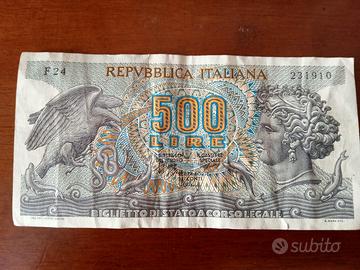 banconota lire 500 Aretusa 