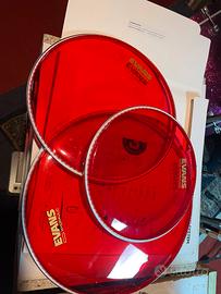 Pelli per batteria Evans Hydraulic Red 10/12/14