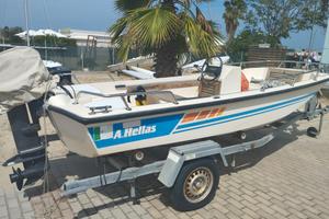 Barca hellas +motore + carrello stradale