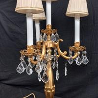 Lampada da tavolo in ottone finitura oro francese