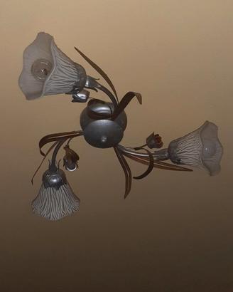 Plafoniera sofitto + 2 abat jours