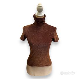TOP LUPETTO LUREX BRONZO GIANFRANCO FERRE'