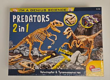 Kit Paleontologia Dinosauri Predators 2 in 1