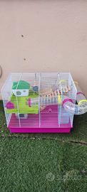 Gabbia per criceti completa di accessori e giochi!