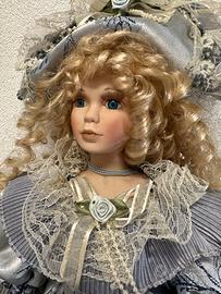 Bambola da collezione in ceramica anni ‘50 - h60cm