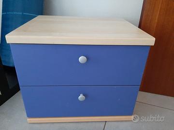 2 comodini con 2 cassetti