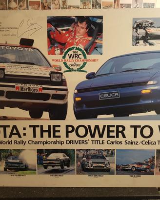 Pannello pubblicitario toyota celica carlos sainz