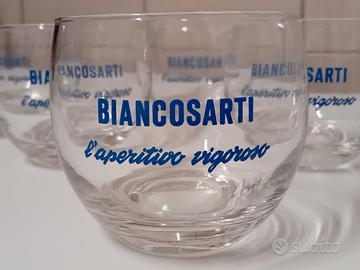 VECCHI BICCHIERI BIANCOSARTI ANNI 70 VINTAGE 