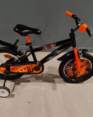 Bicicletta per Bambino 16" - Nera ed arancione