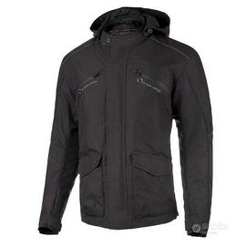 GIACCA MOORE MODELLO F4 NERA CON CAPPUCCIO REMOVIB