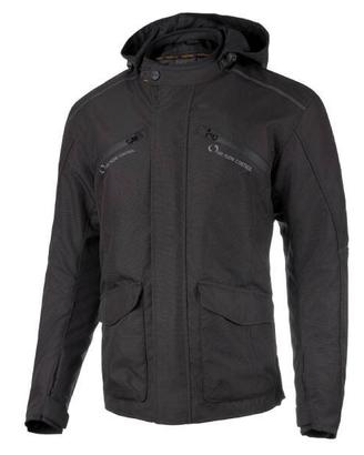GIACCA MOORE MODELLO F4 NERA CON CAPPUCCIO REMOVIB
