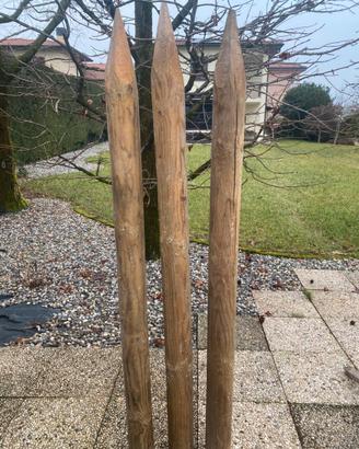 Pali in legno tondi