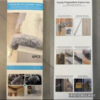 Kit 6 pz  completo pulizia casa